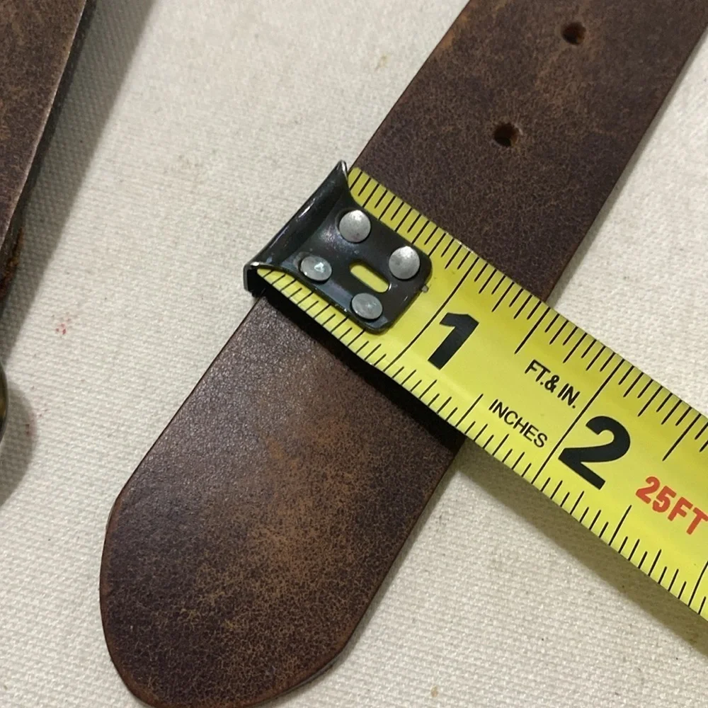 Vintage Black and Brown Leather Belts women M boho festival casual set of 2 Y2K